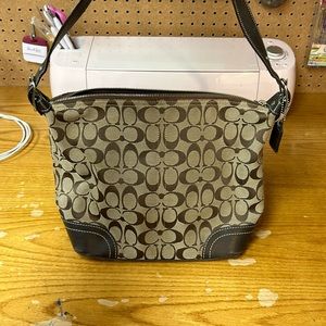 Coach brand women’s purse brown and tan colors